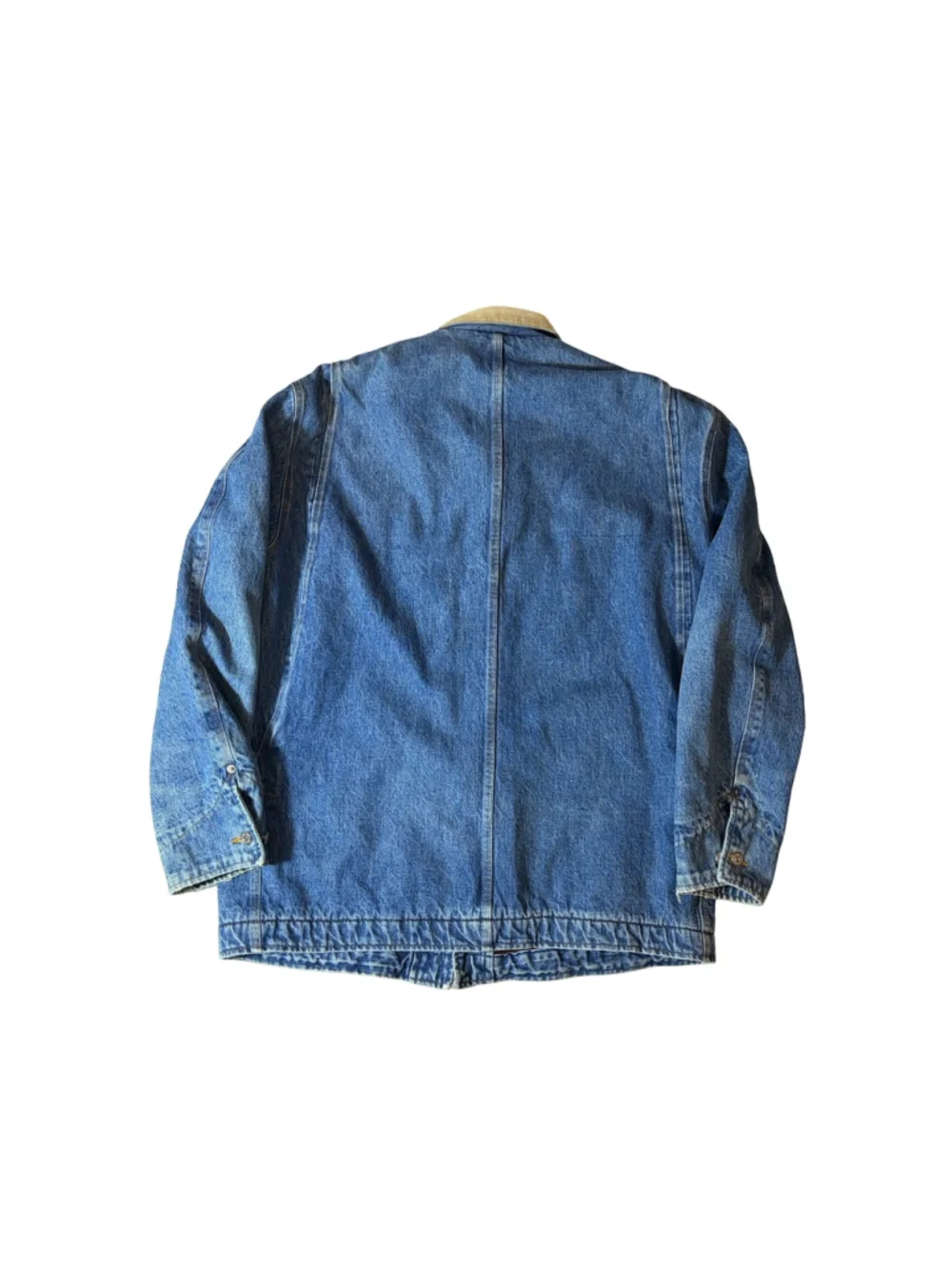Vintage Polo Ralph Lauren USA Plaid Blanket Lined Denim Barn Chore Jacket Large